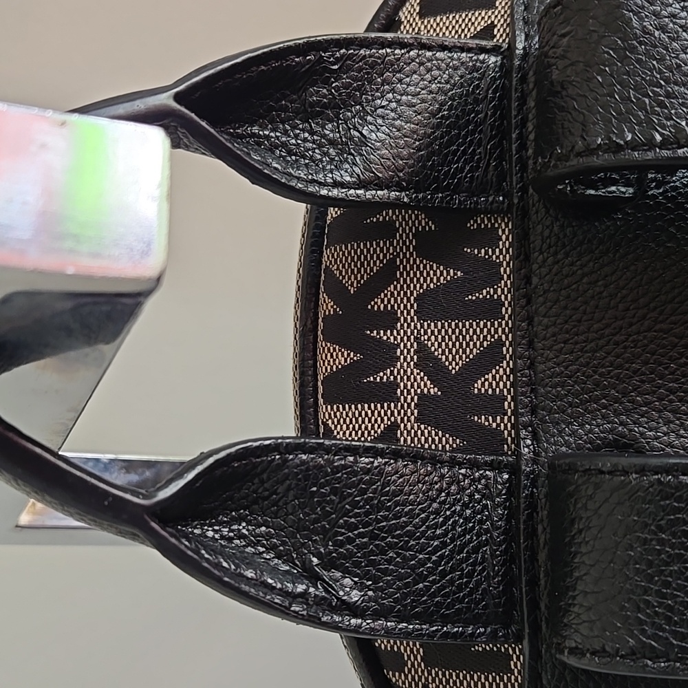 Michael Kors Jacquard Backpack Black/Tan - Picture 6 of 17